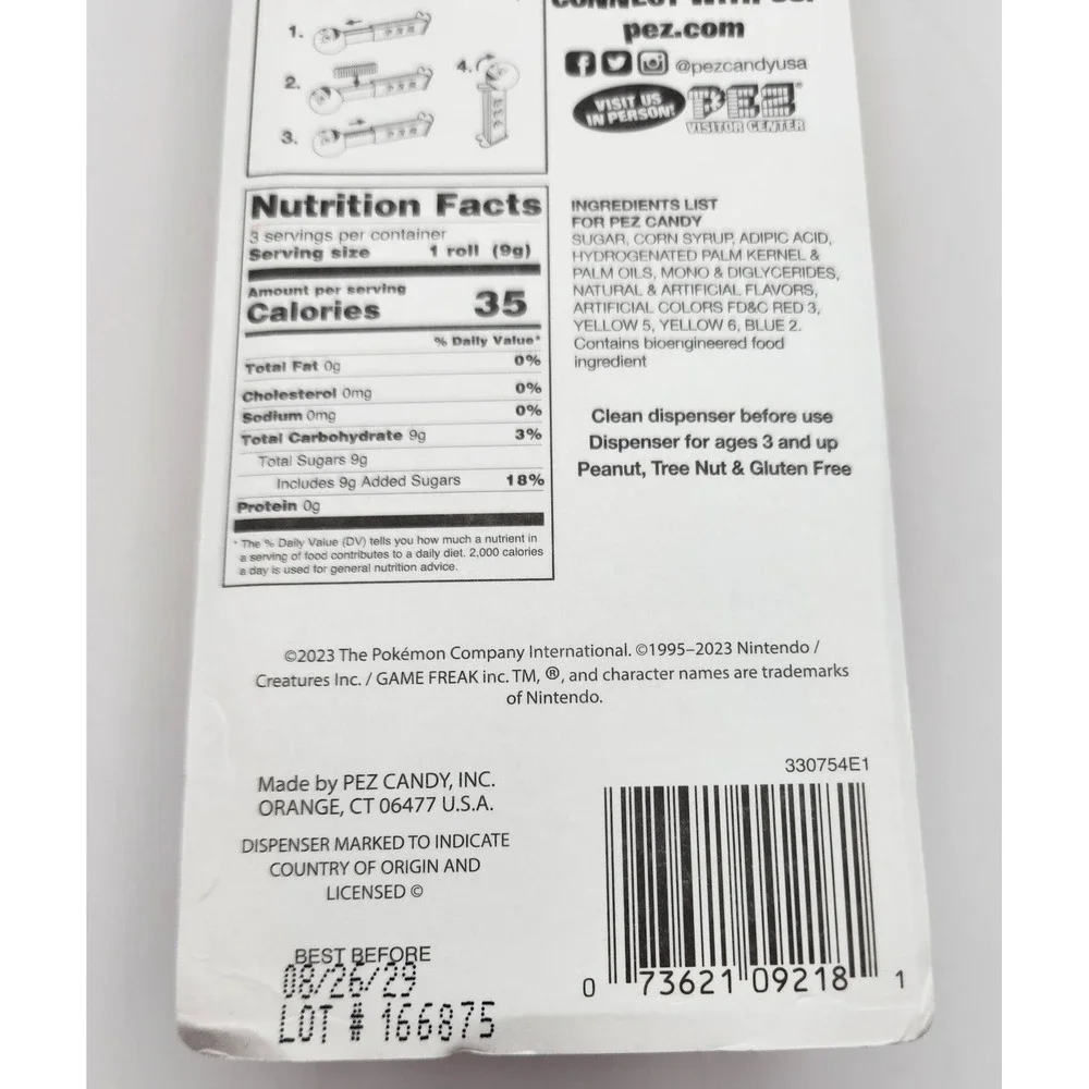 2023 Pez Pikachu Winking‎ New on Card